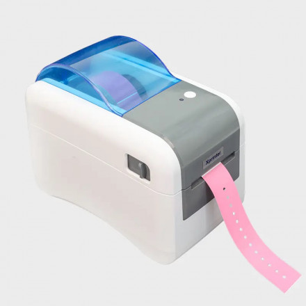 Принтер этикеток, браслетов Xprinter XP-D281B (термо, 56мм, USB+LAN+USB Host, 203dpi, 203мм\с)