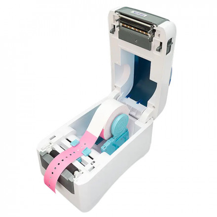 Принтер этикеток, браслетов Xprinter XP-D281B (термо, 56мм, USB+LAN+USB Host, 203dpi, 203мм\с)